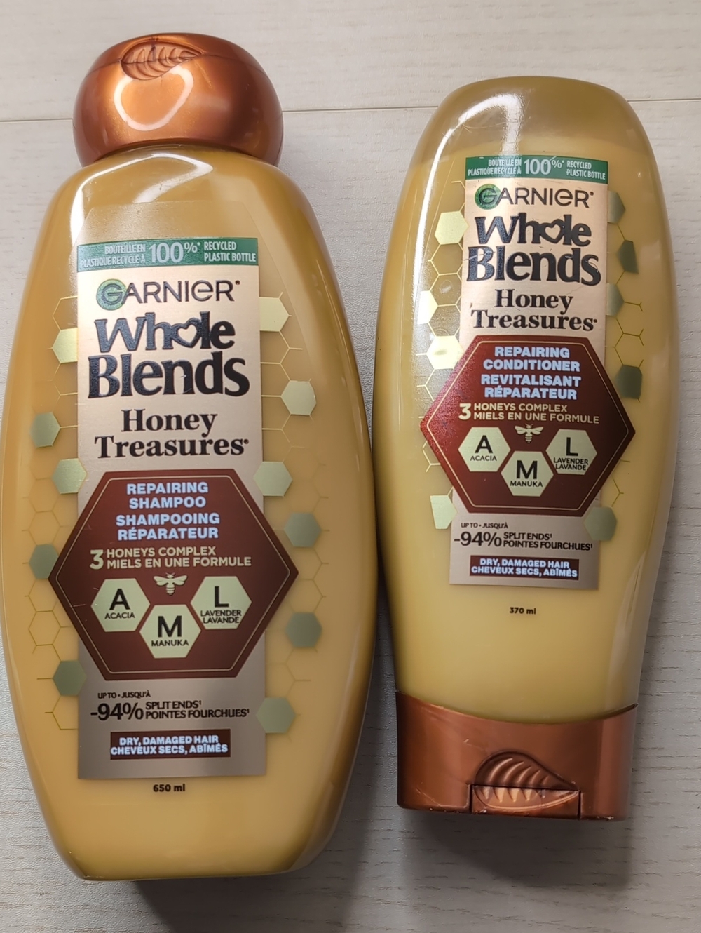 Garnier Whole Blends Honey Treasures Repairing Shampoo + Conditioner